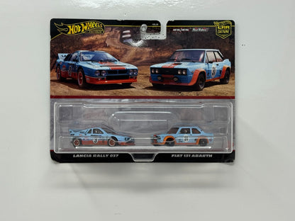 Hot Wheels Premium Gulf Lancia Rally 037 & Fiat 131 Abarth 2-Pack 1:64 Diecast
