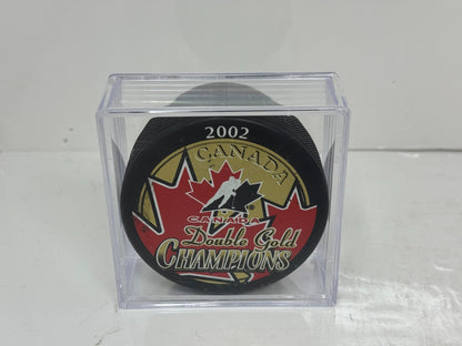 2002 Canada Double Gold Champions Commemorative Olympic Hockey Puck