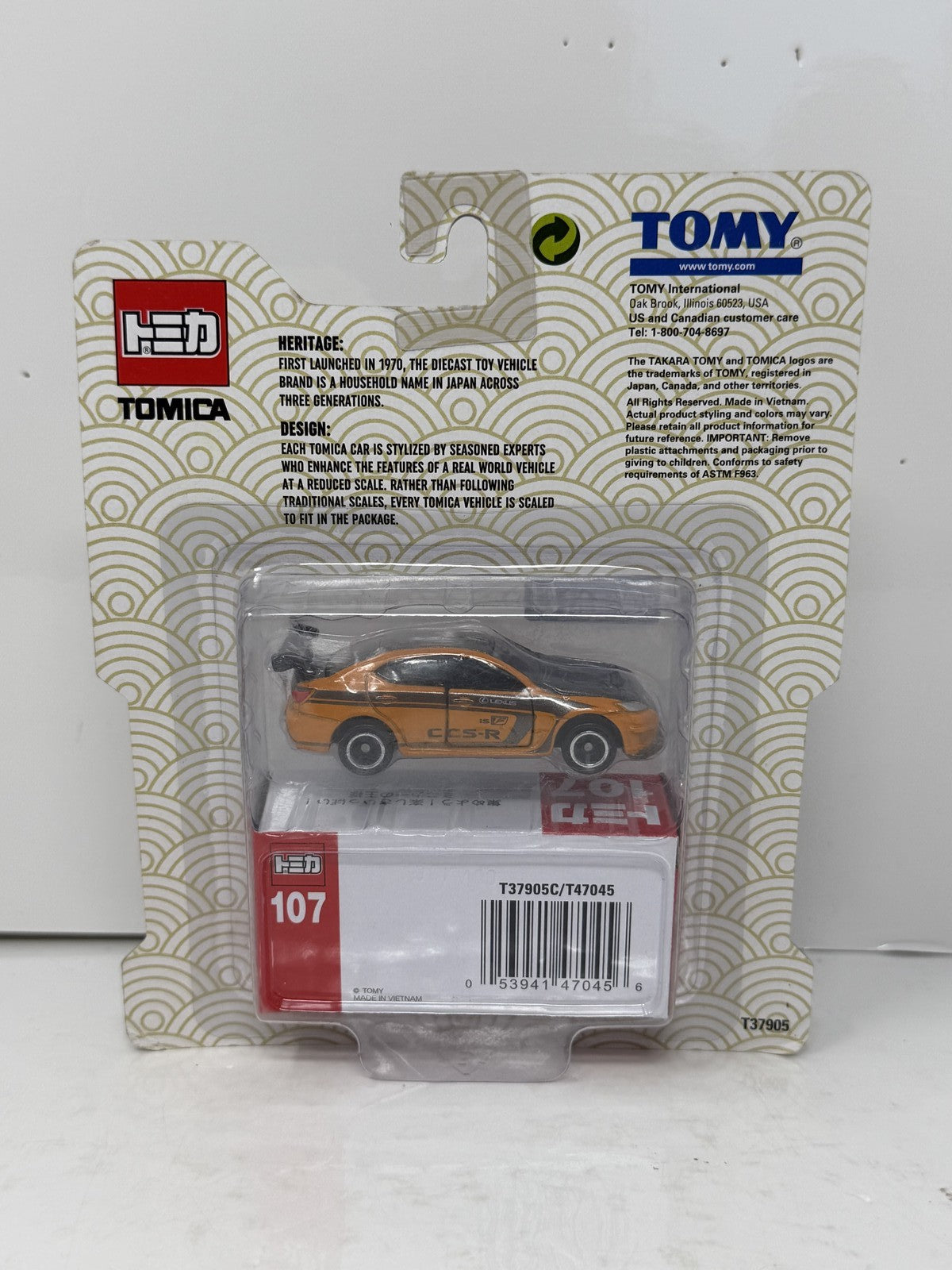 Tomy Tomica #107 Lexus IS F CCS-R Walmart Exclusive 1:66 Diecast