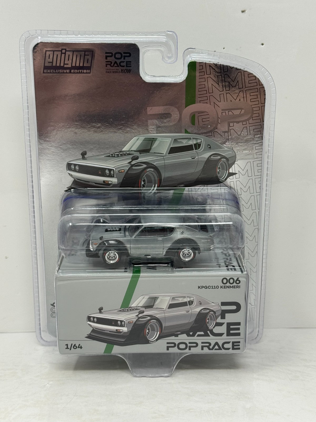 Pop Race 1971 Nissan Skyline KPGC110 Kenmeri 1:64 Diecast