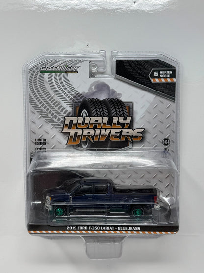 Greenlight Dually Drivers 2019 Ford F-350 Lariat Blue Jeans CHASE 1:64 Diecast
