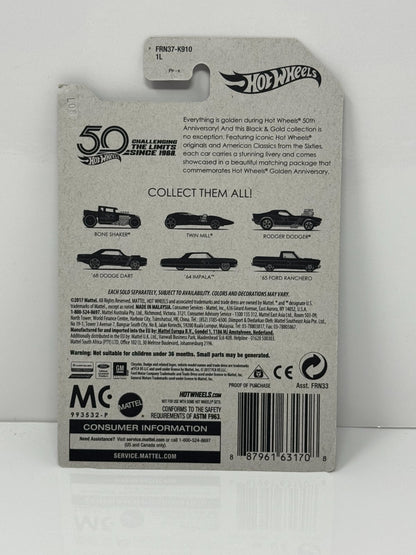 Hot Wheels 50th Anniversary Black & Gold 1968 Dodge Dart 1:64 Diecast Black