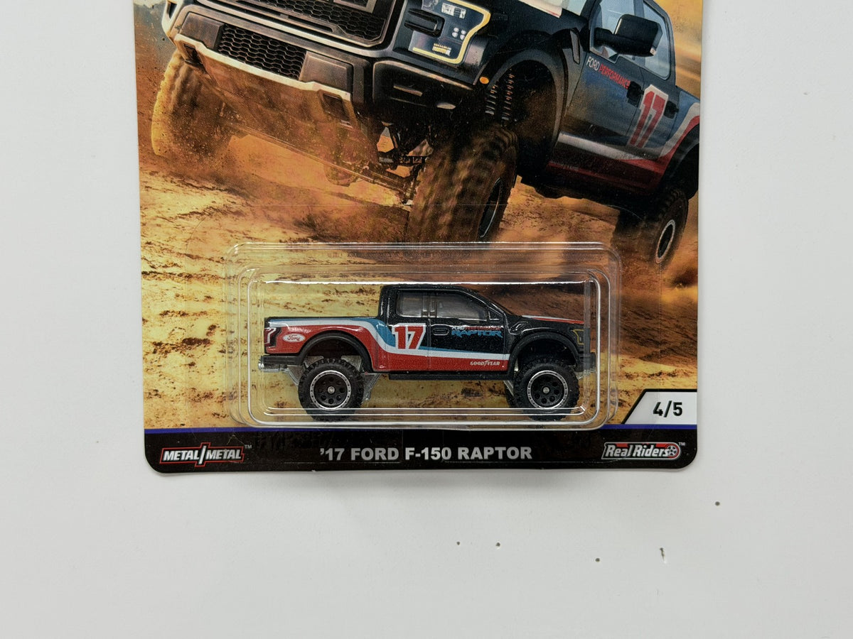 Hot Wheels Premium Desert Rally 2017 Ford F-150 Raptor 1:64 Diecast