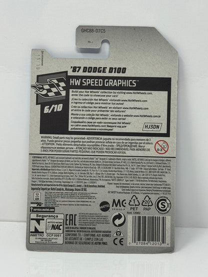 Hot Wheels Speed Graphics 1987 Dodge D100 1:64 Diecast