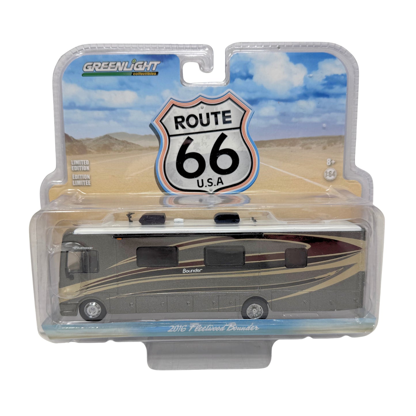 Greenlight Route 66 2016 Fleetwood Bounder Motorhome 1:64 Diecast