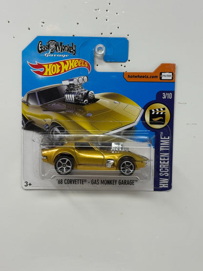 Hot Wheels Nightburnerz 1968 Corvette Gas Monkey Garage 1:64 Diecast BASE ERROR