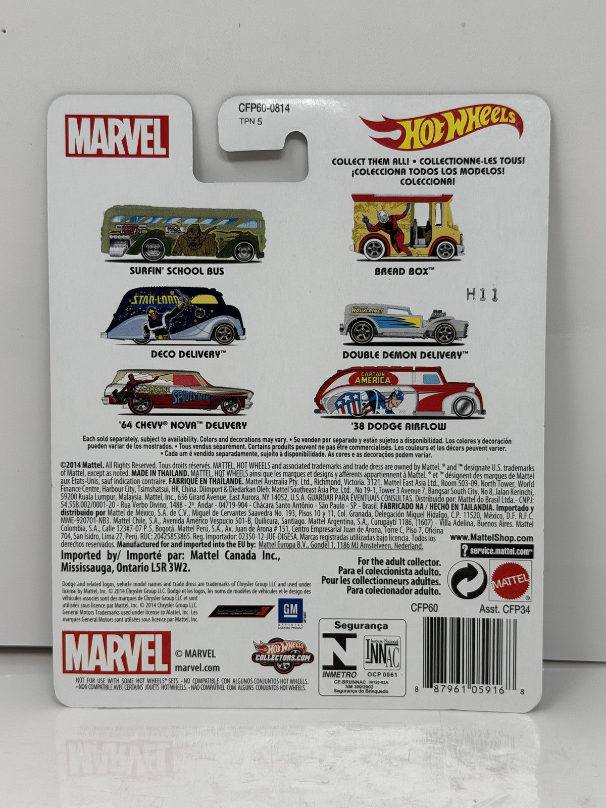 Hot Wheels Marvel Spider-Man 1964 Chevy Nova Delivery 1:64 Diecast Real Riders