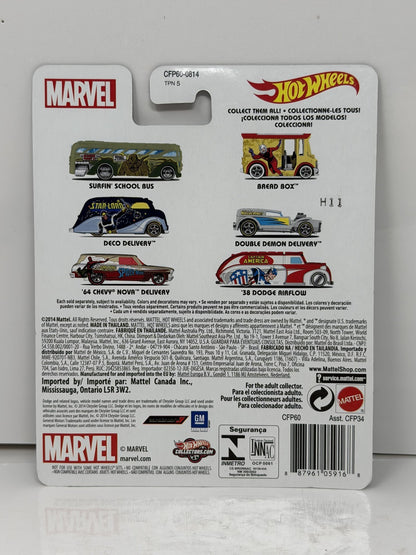 Hot Wheels Marvel Spider-Man 1964 Chevy Nova Delivery 1:64 Diecast Real Riders