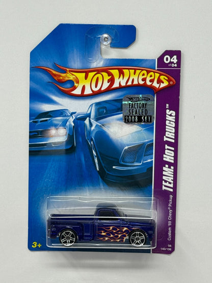 Hot Wheels Team Hot Trucks Custom 1969 Chevy Pickup 1:64 Diecast Factory Sealed