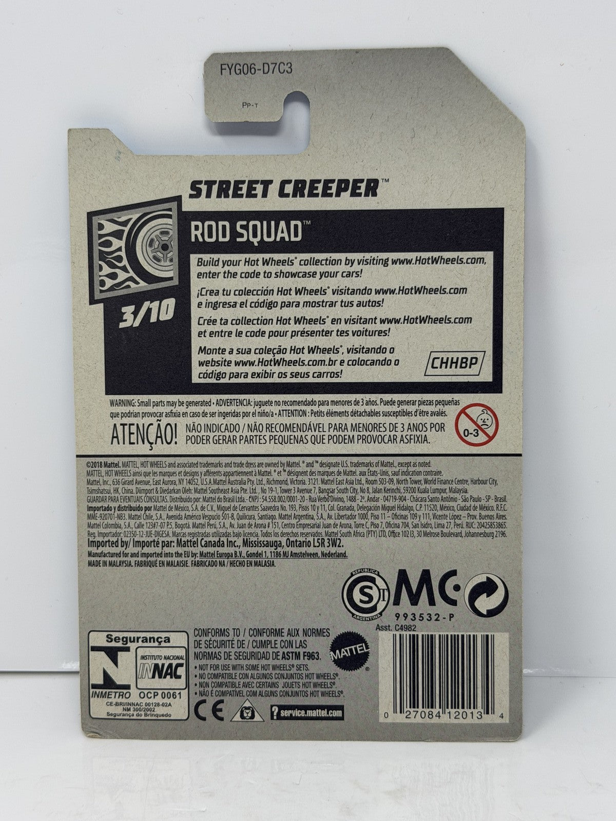 Hot Wheels Super Treasure Hunt Street Creeper Rod Squad 1:64 Diecast STH