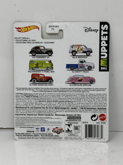 Hot Wheels Disney The Muppets Volkswagen T1 Panel Bus 1:64 Diecast Real Riders