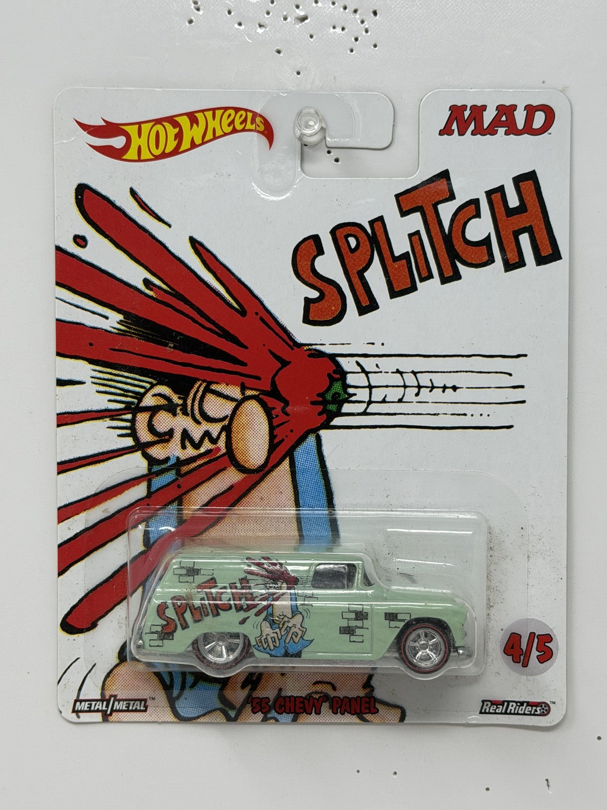 Hot Wheels MAD 1955 Chevy Panel Splitch 1:64 Diecast Real Riders