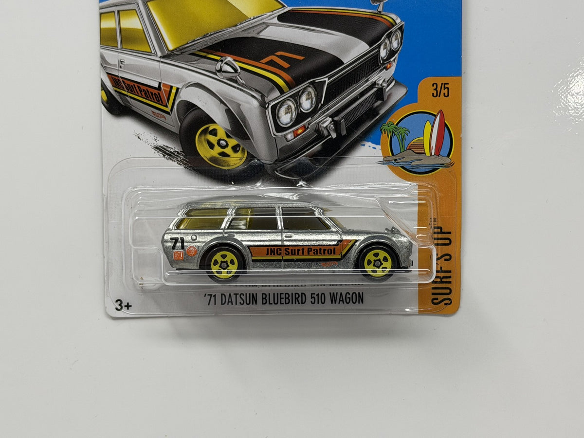 Hot Wheels ZAMAC Surf's Up 1971 Datsun Bluebird 510 Wagon 1:64 Diecast