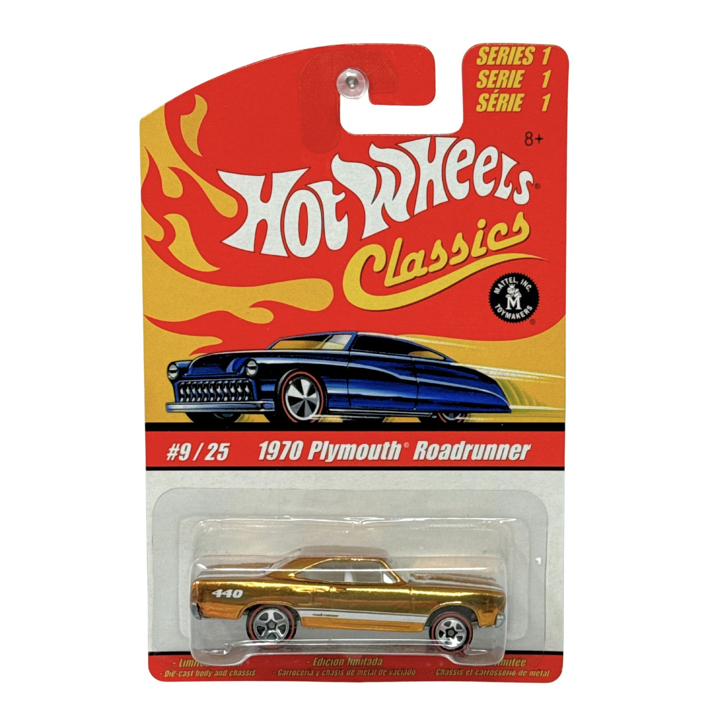 Hot Wheels Classics 1970 Plymouth Road Runner Gold 1:64 Diecast