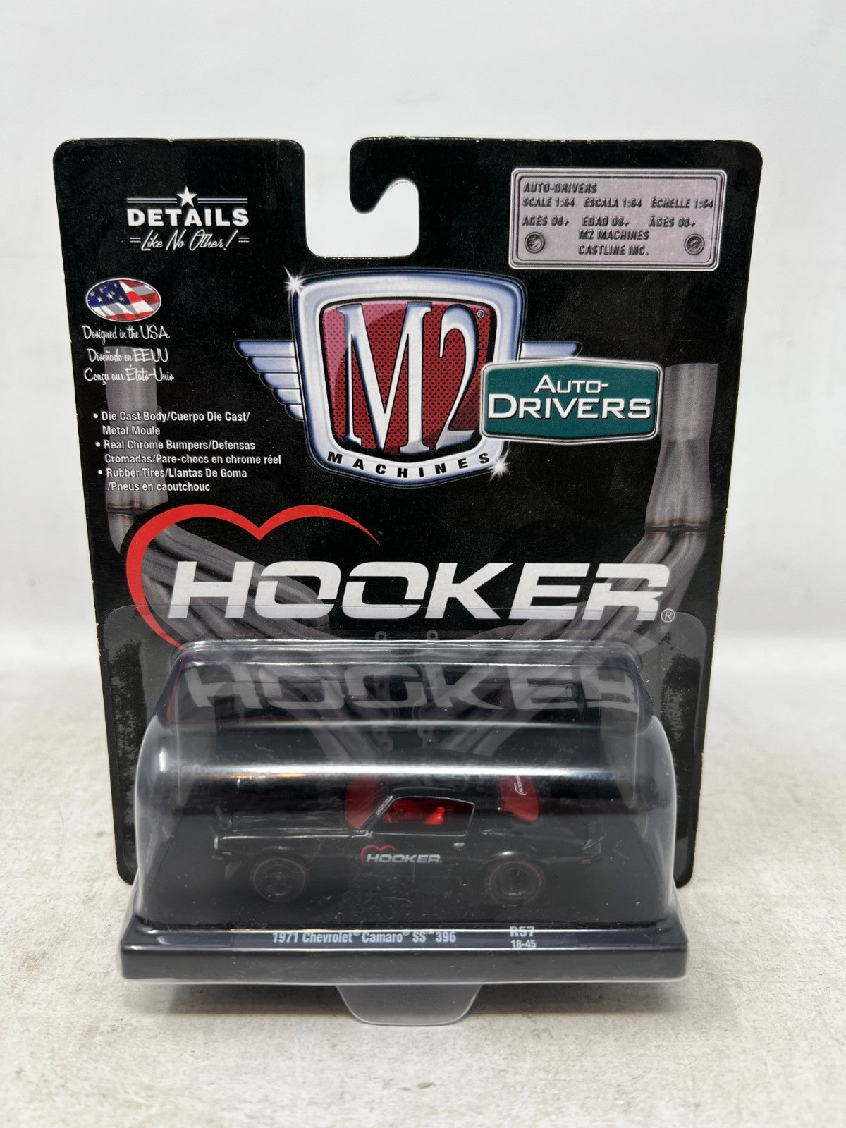 M2 Machines Hooker 1971 Chevrolet Camaro SS 396 1:64 Diecast
