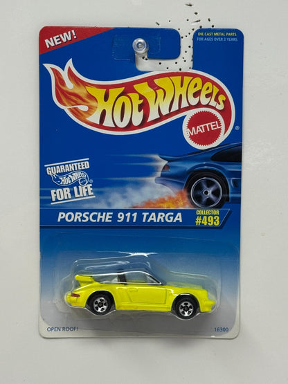 Hot Wheels Porsche 911 Targa Collector #493 1:64 Diecast Yellow