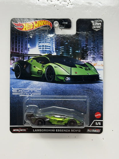 Hot Wheels Premium Exotic Envy Lamborghini Essenza SCV12 1:64 Diecast
