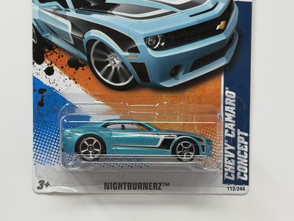 Hot Wheels Nightburnerz Chevrolet Camaro Concept 1:64 Diecast Blue