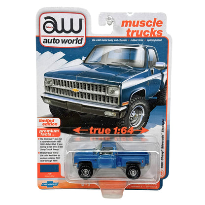 Auto World Muscle Trucks 1981 Chevy Silverado Stepside 1:64 Diecast
