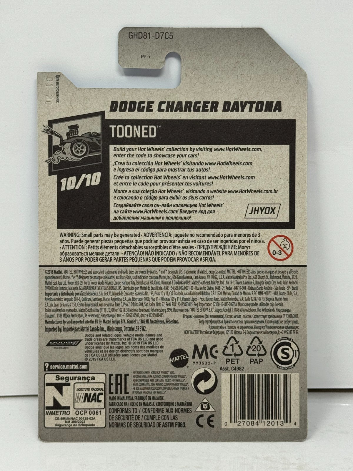 Hot Wheels Treasure Hunt Tooned Dodge Charger Daytona 1:64 Diecast