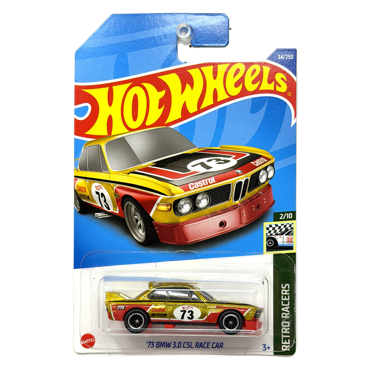Hot Wheels Super Treasure Hunt 1973 BMW 3.0 CSL Retro Racers 1:64 Diecast STH