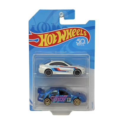 Hot Wheels BMW M3 & Subaru WRX STi 2-Pack 1:64 Diecast