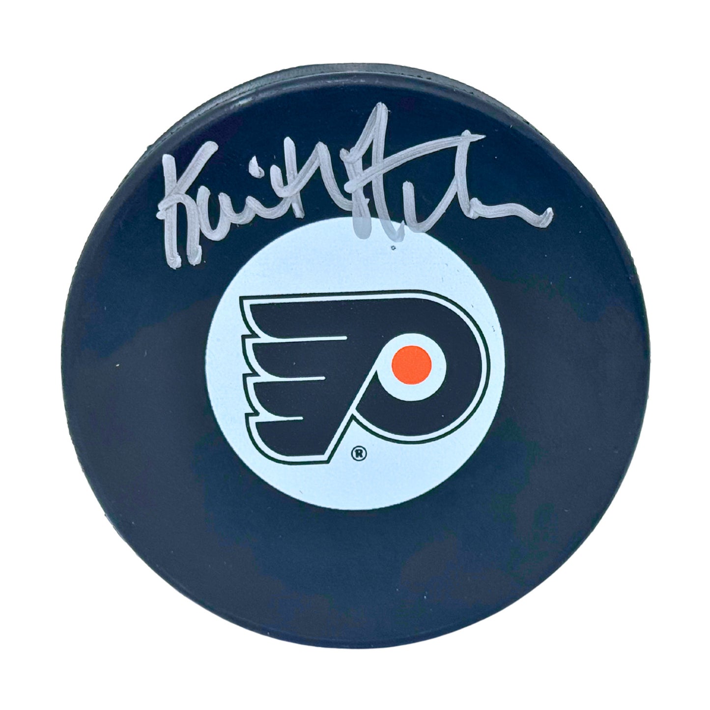 Keith Acton Philadelphia Flyers Signed NHL Autograph Puck Silver Auto