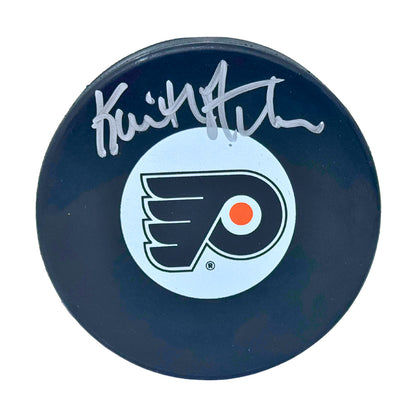 Keith Acton Philadelphia Flyers Signed NHL Autograph Puck Silver Auto