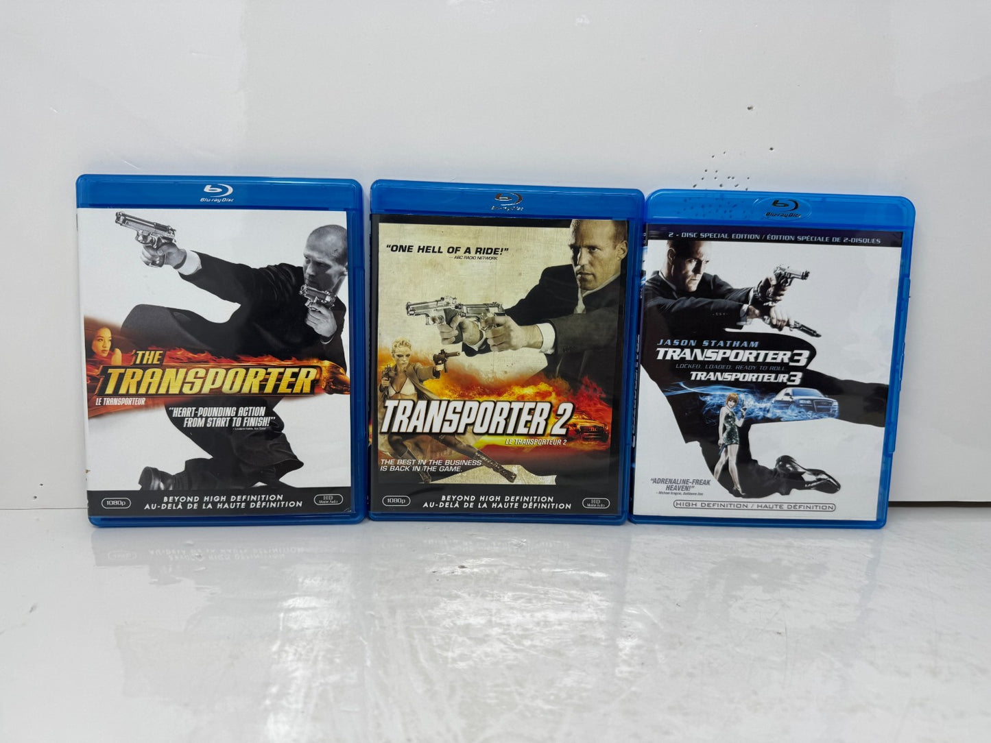 Transporter 1-3 Blu-ray Jason Statham Action Movie Collection Set