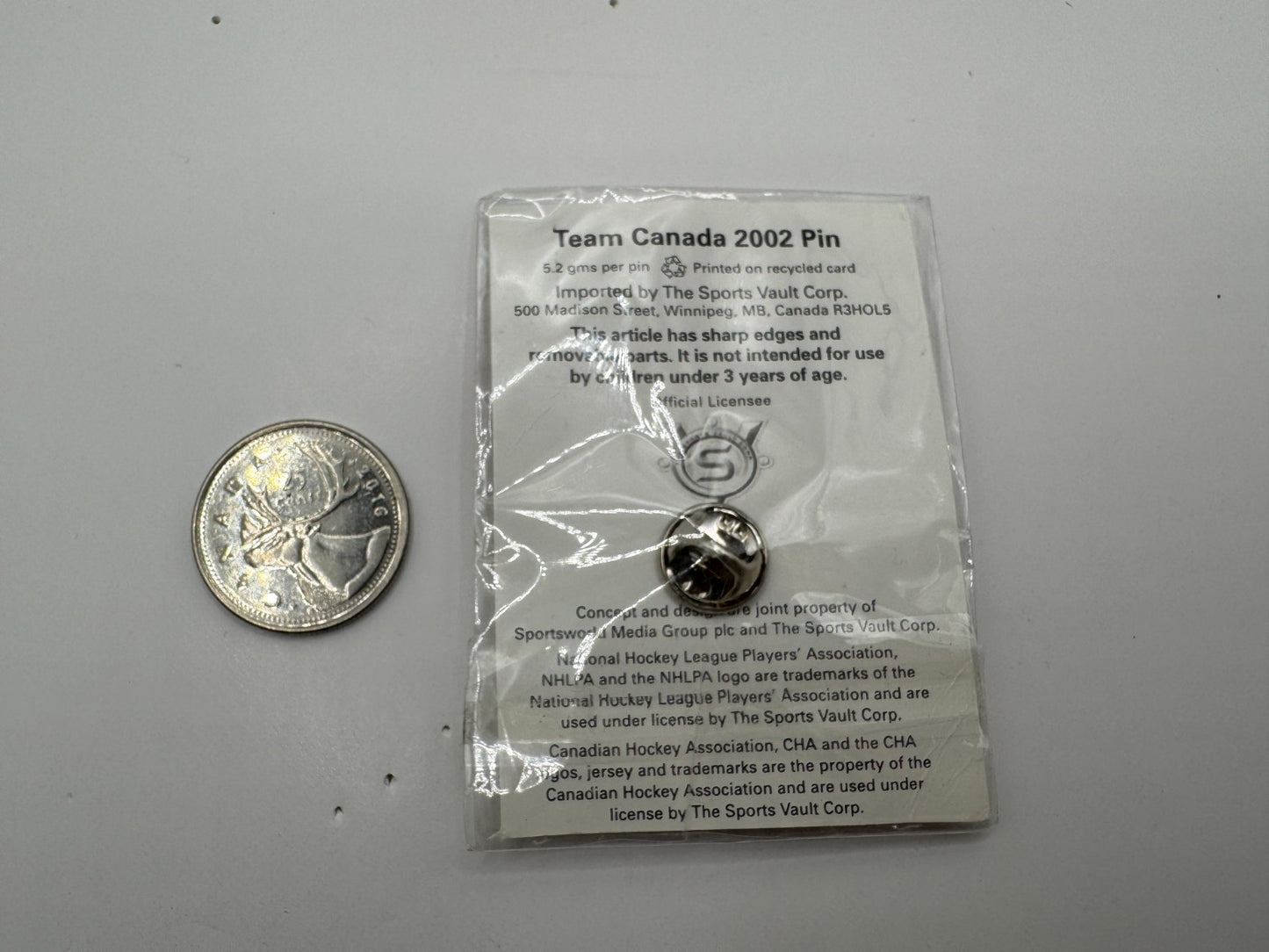 Martin Brodeur Team Canada 2002 NHLPA Hockey Lapel Pin