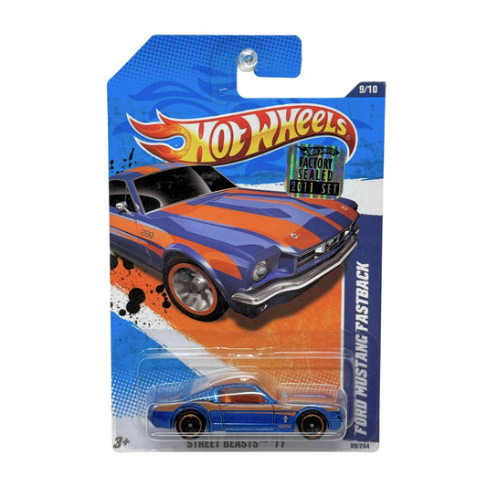 Hot Wheels Street Beasts Ford Mustang Fastback 1:64 Diecast Blue