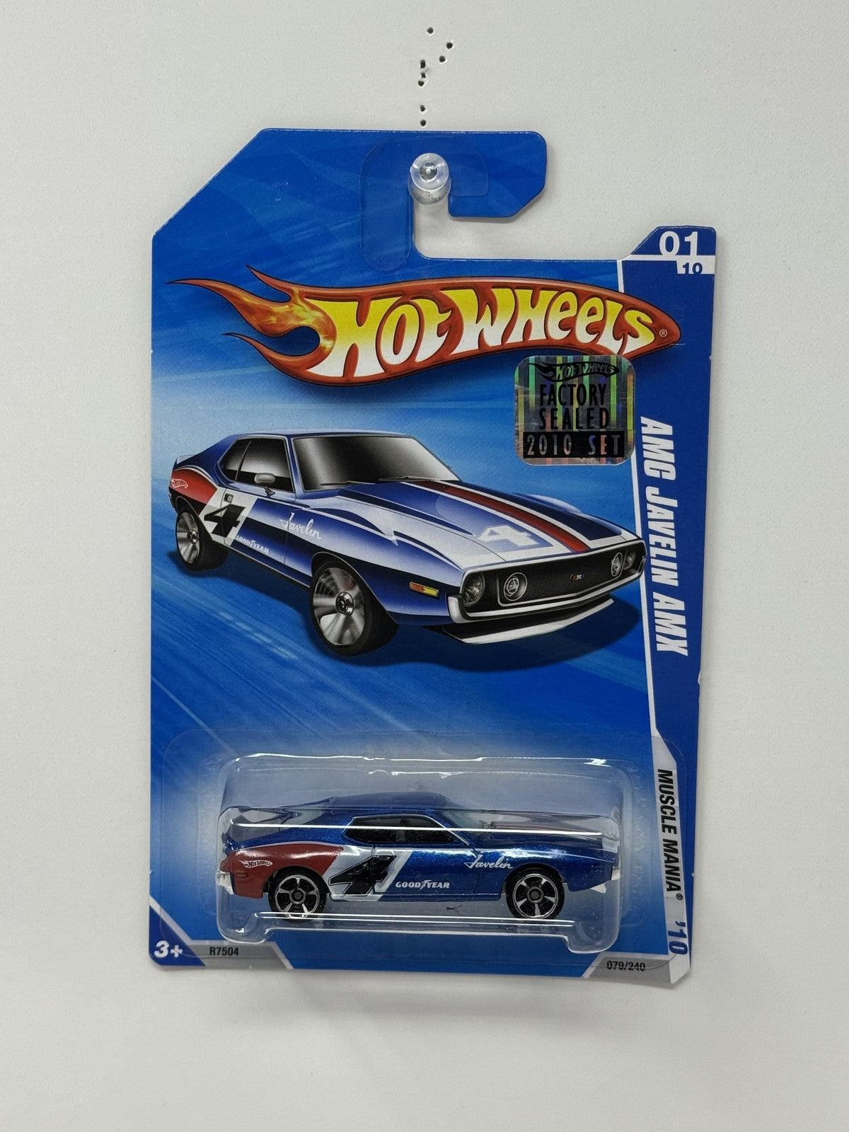 Hot Wheels Muscle Mania AMC Javelin AMX 1:64 Diecast Factory Sealed Blue