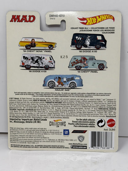 Hot Wheels MAD 1966 Dodge A100 Spy vs Spy Black 1:64 Diecast Real Riders