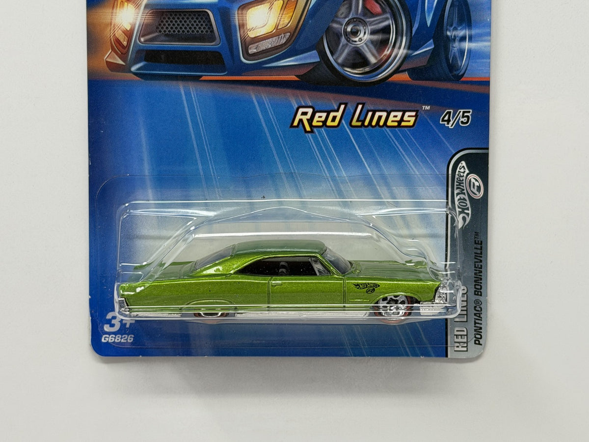Hot Wheels Red Lines 1965 Pontiac Bonneville 1:64 Diecast Green V2