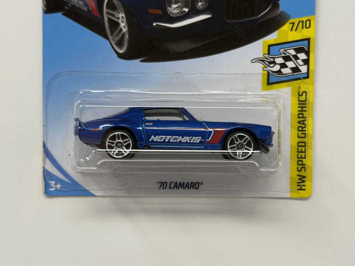 Hot Wheels HW Speed Graphics 1970 Chevrolet Camaro 1:64 Diecast Blue