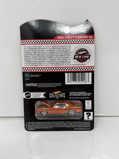 Hot Wheels RLC Red Line Club 2022 Selections 1969 Chevy Camaro SS 1:64 Diecast