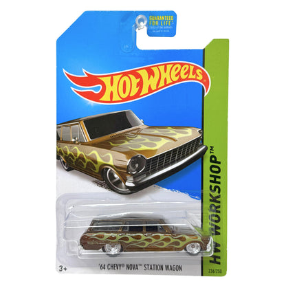 Hot Wheels Super Treasure Hunt 1964 Chevy Nova Wagon HW Workshop 1:64 Diecast