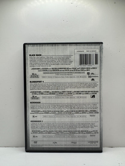 Black Mask / Kickboxer 1 / Bloodsport 4 / Kickboxer 2 (DVD) Martial Arts