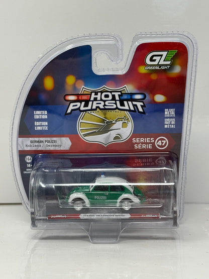Greenlight Hot Pursuit Classic Volkswagen Beetle German Polizei 1:64 Diecast
