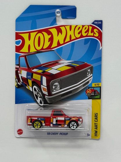 Hot Wheels HW Art Cars 1969 Chevy Pickup 1:64 Diecast