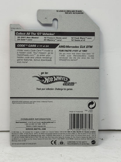 Hot Wheels Code Car AMG-Mercedes CLK DTM 1:64 Diecast Silver