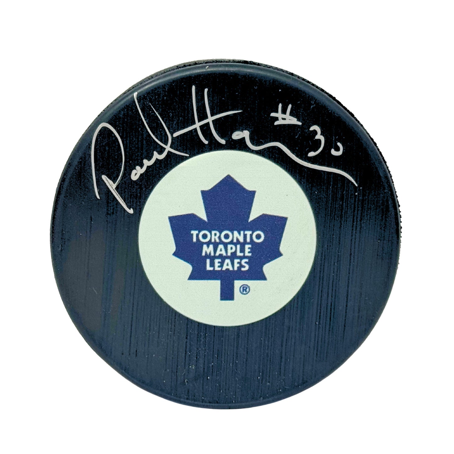 Paul Harrison Toronto Maple Leafs Signed NHL Autograph Puck Silver Auto