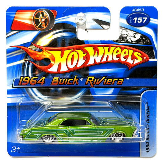 Hot Wheels 1964 Buick Riviera 1:64 Diecast Green Short Card