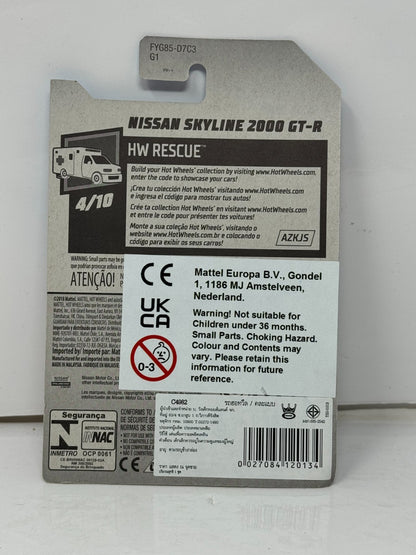 Hot Wheels HW Rescue Nissan Skyline 2000 GT-R JDM 1:64 Diecast
