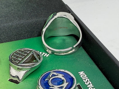 DC Green Lantern Emotional Spectrum 9-Ring Set Adjustable Collector Box