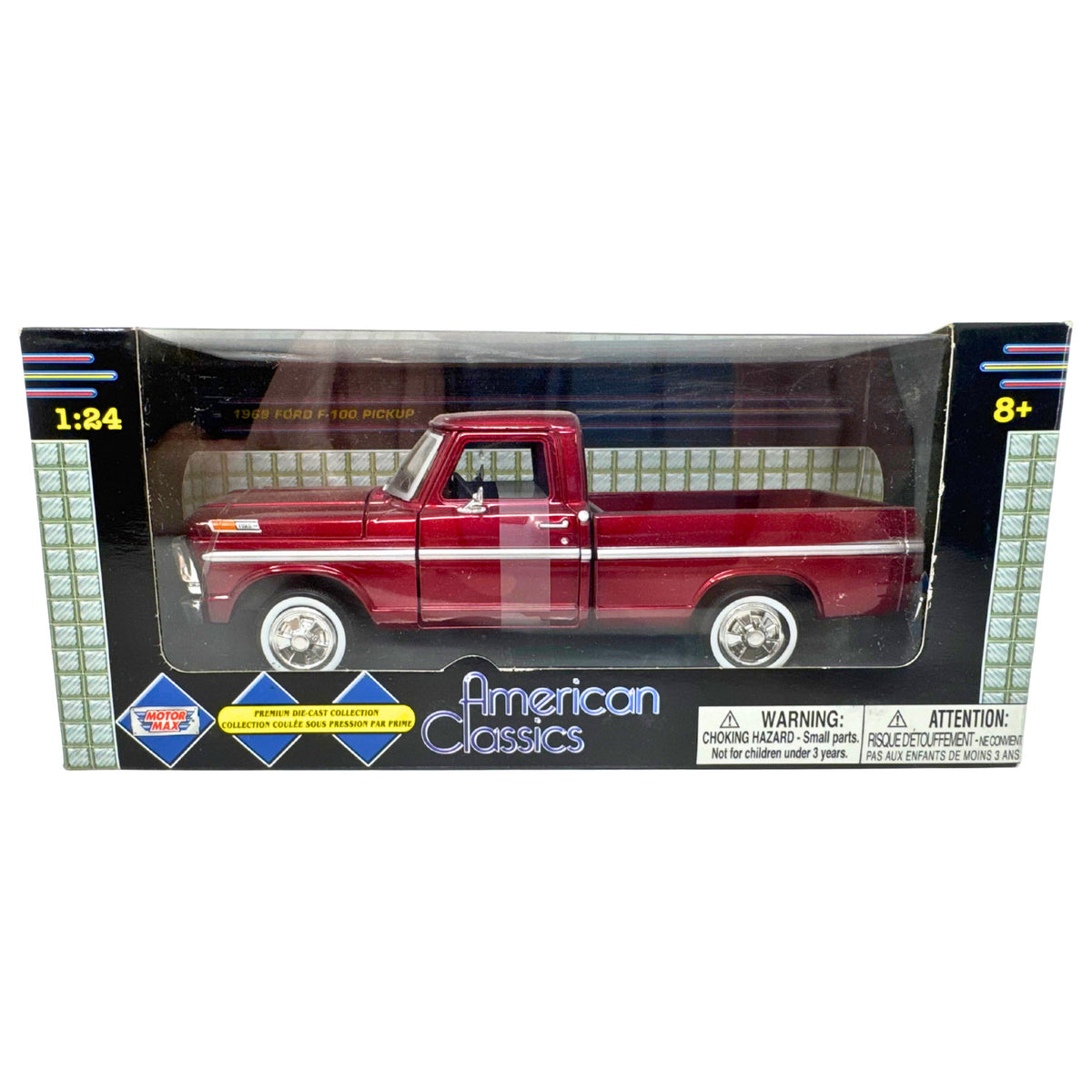 Motormax American Classics 1969 Ford F-100 Pickup 1:24 Diecast