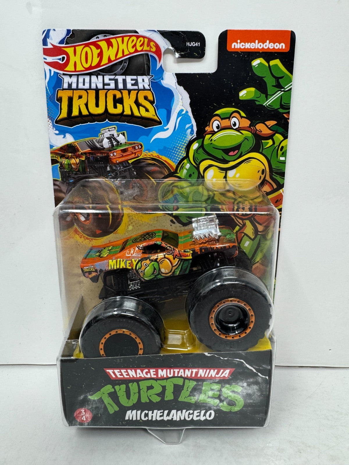 Hot Wheels Monster Trucks Michelangelo Teenage Mutant Ninja Turtles 1:64 Diecast