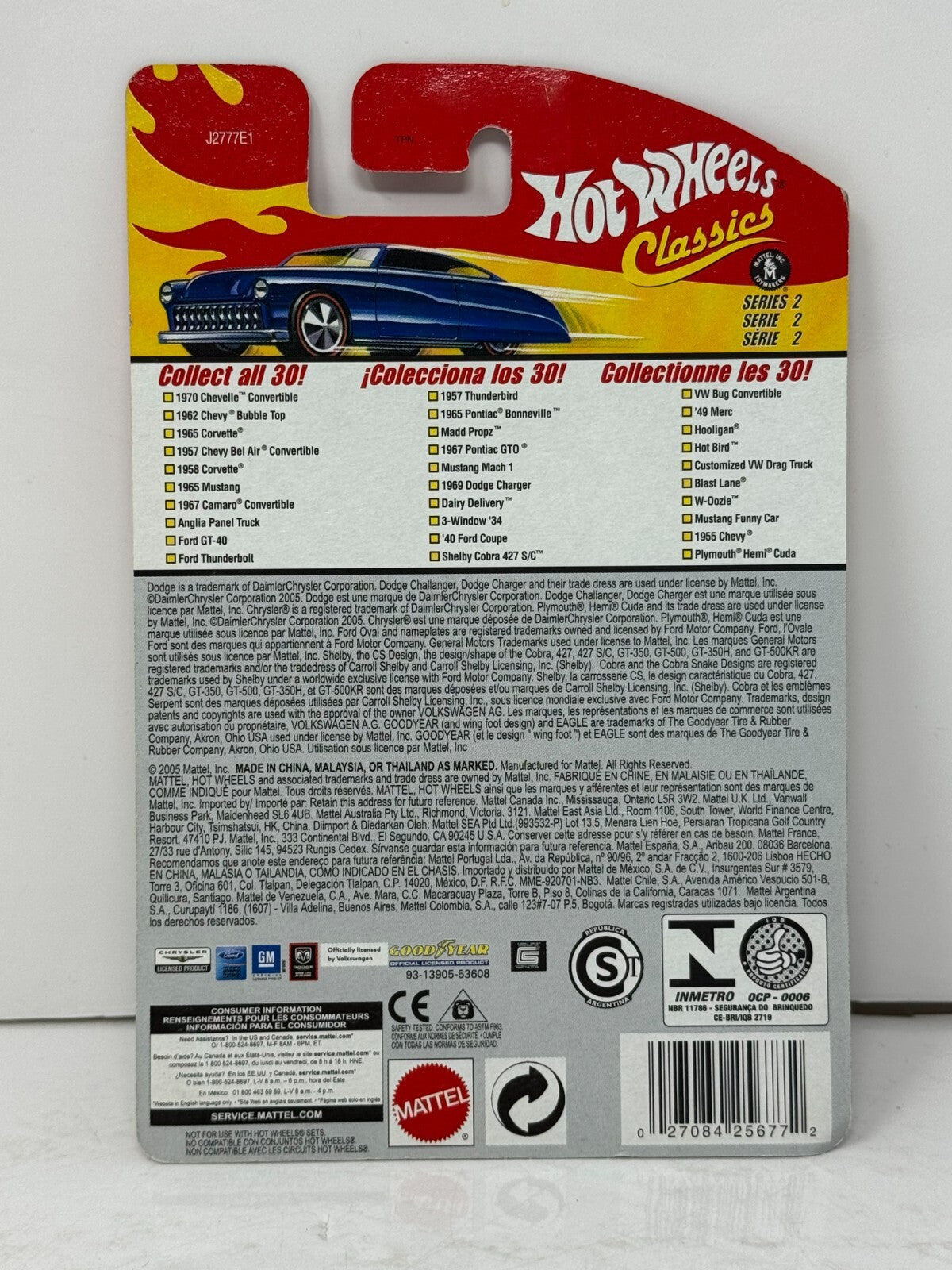 Hot Wheels Classics VW Bug Convertible Series 2 European Car 1:64 Diecast