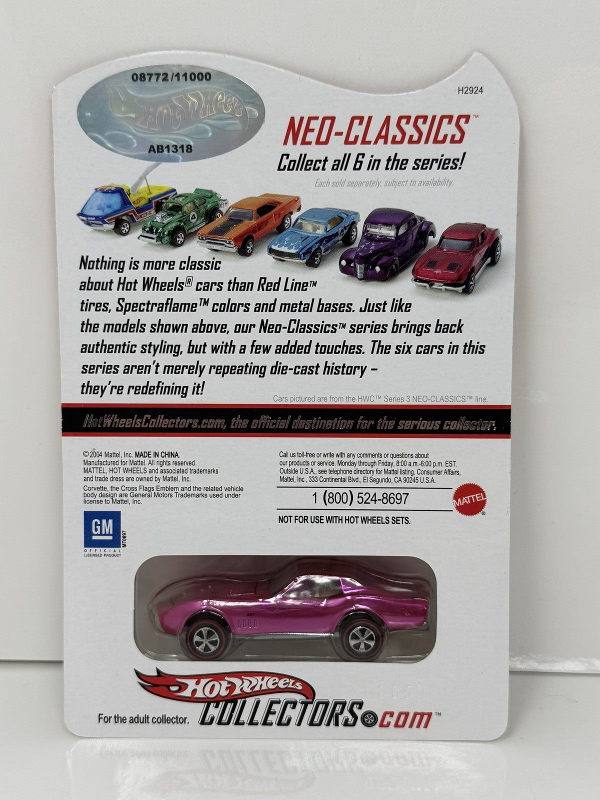 Hot Wheels Neo-Classics Custom Corvette Series 4 1:64 Diecast 8772/11000
