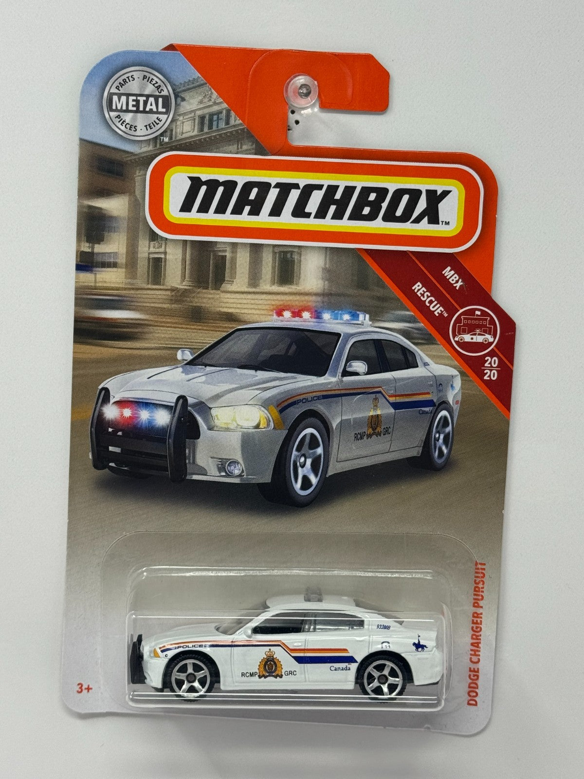 Matchbox MBX Rescue Dodge Charger Pursuit RCMP 1:64 Diecast